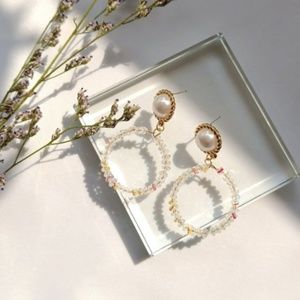 Handmade Minimalist Crystal Drop Earrings